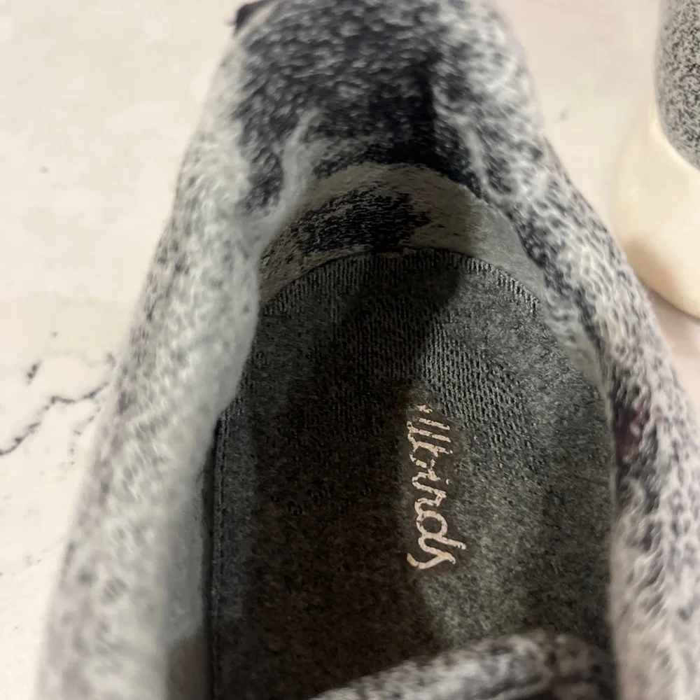 Allbirds Women's Wool Runners Natural Light Grey/White Sneakers Size 11 .